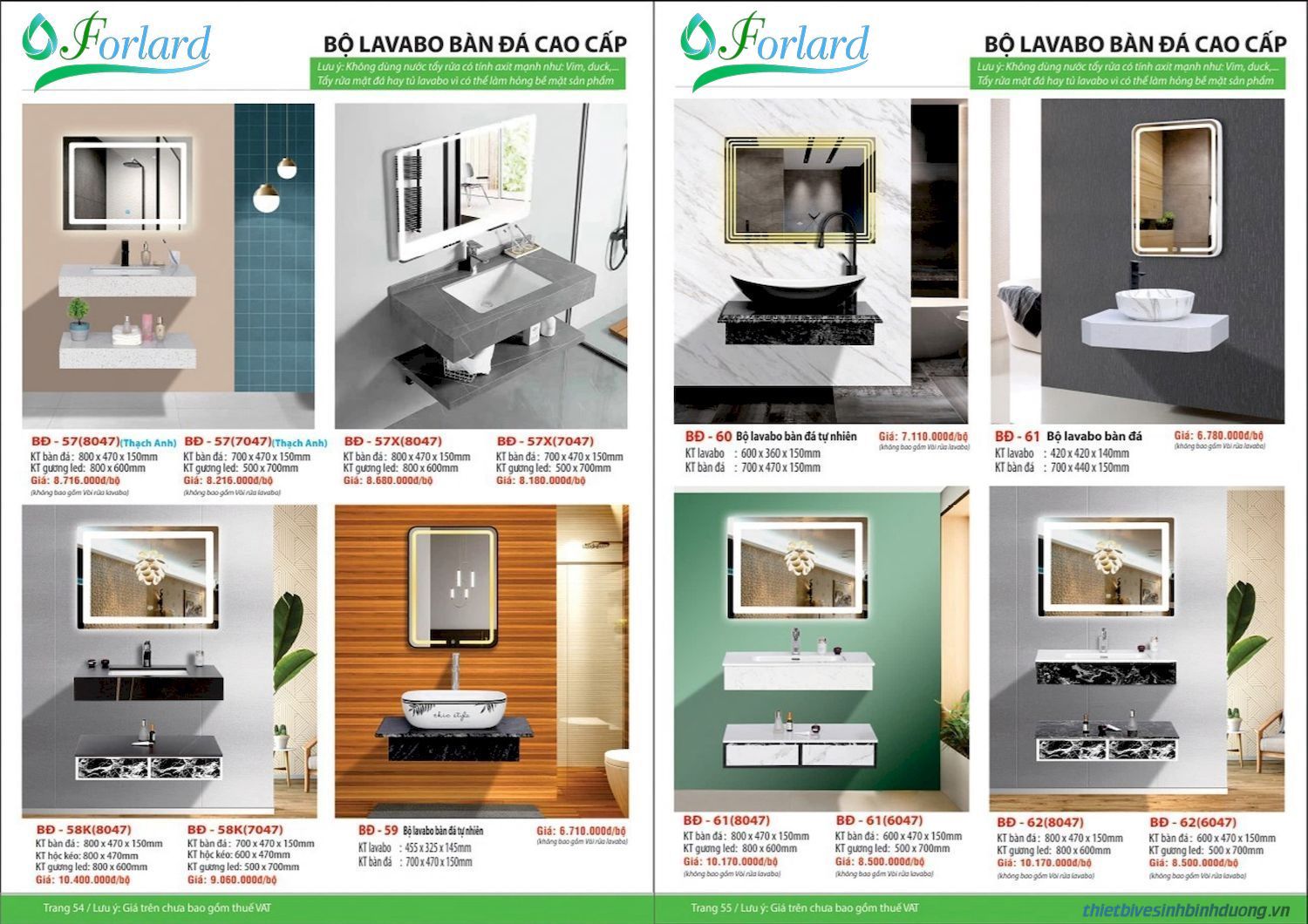Thiết bị vệ sinh FORLARD Catalogue và Bảng giá mới nhất /Page 27